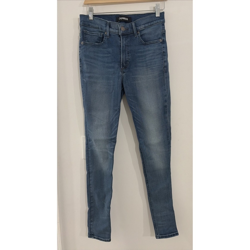 Express Stretch+ Denim Perfect Legging High Rise Womens Skinny Jeans Blue Size 6